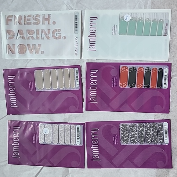 Jamberry Nail Lot - Blushing Floral, Metallic Berry, Iced, Luna, Silver Frost - Picture 11 of 11